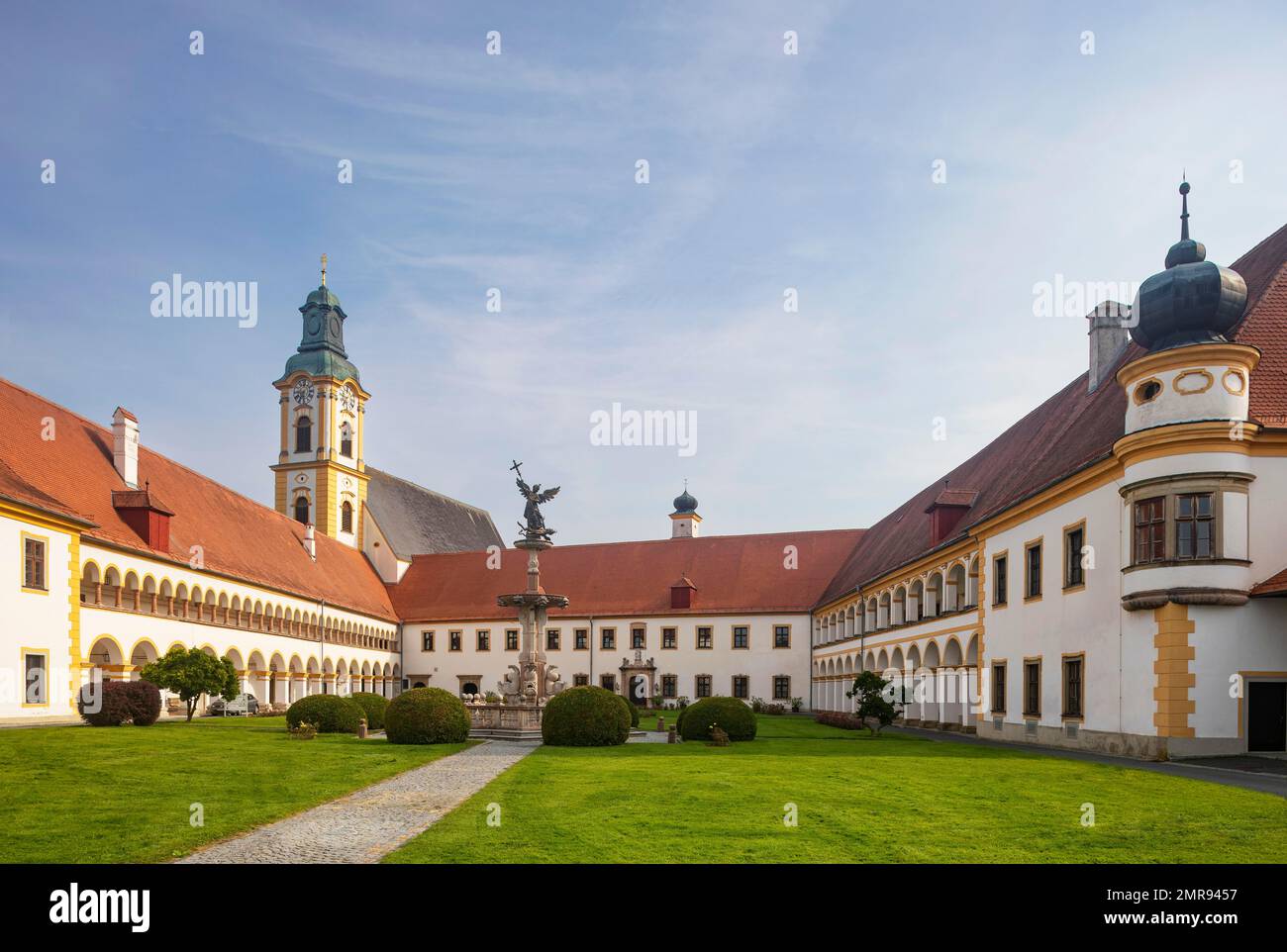 Augustinian Canons' Monastery Reichersberg, Reichersberg, Innviertel, Upper Austria, Austria, Europe Stock Photo