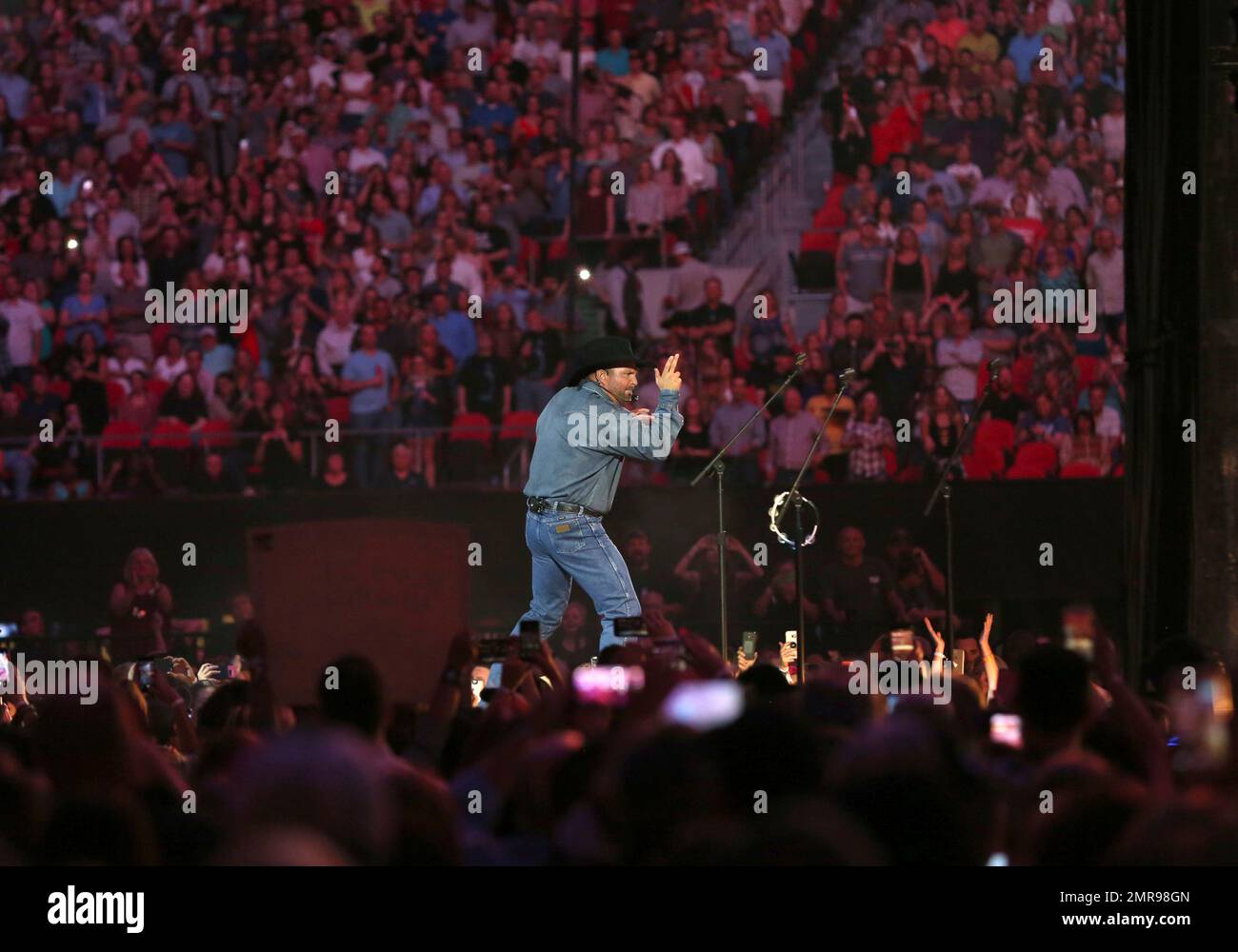 Garth Brooks performs during the The Garth Brooks World Tour at the