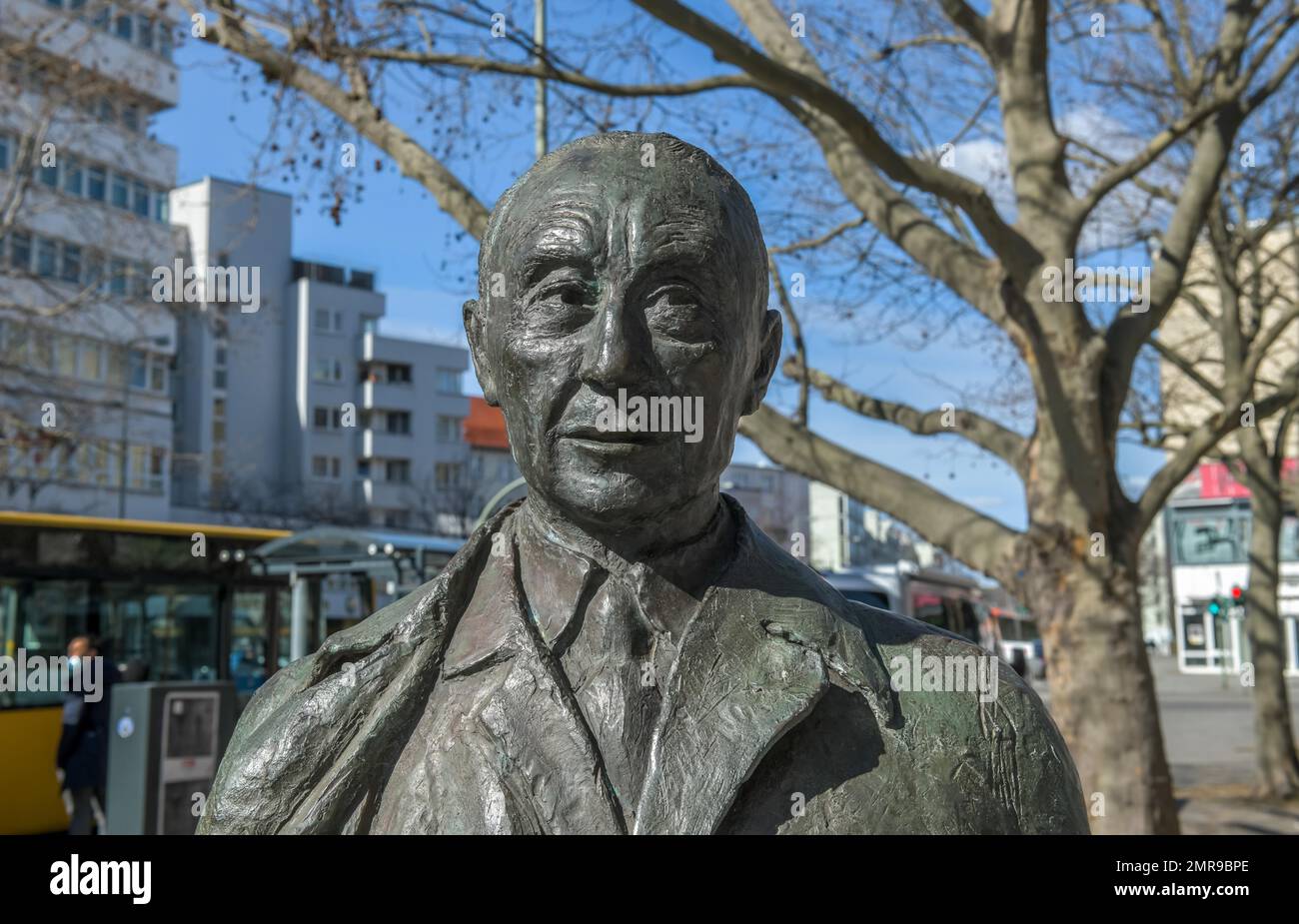 Konrad Adenauer Monument, Adenauerplatz, Kurfürstendamm, Charlottenburg, Berlin, Germany, Europe Stock Photo