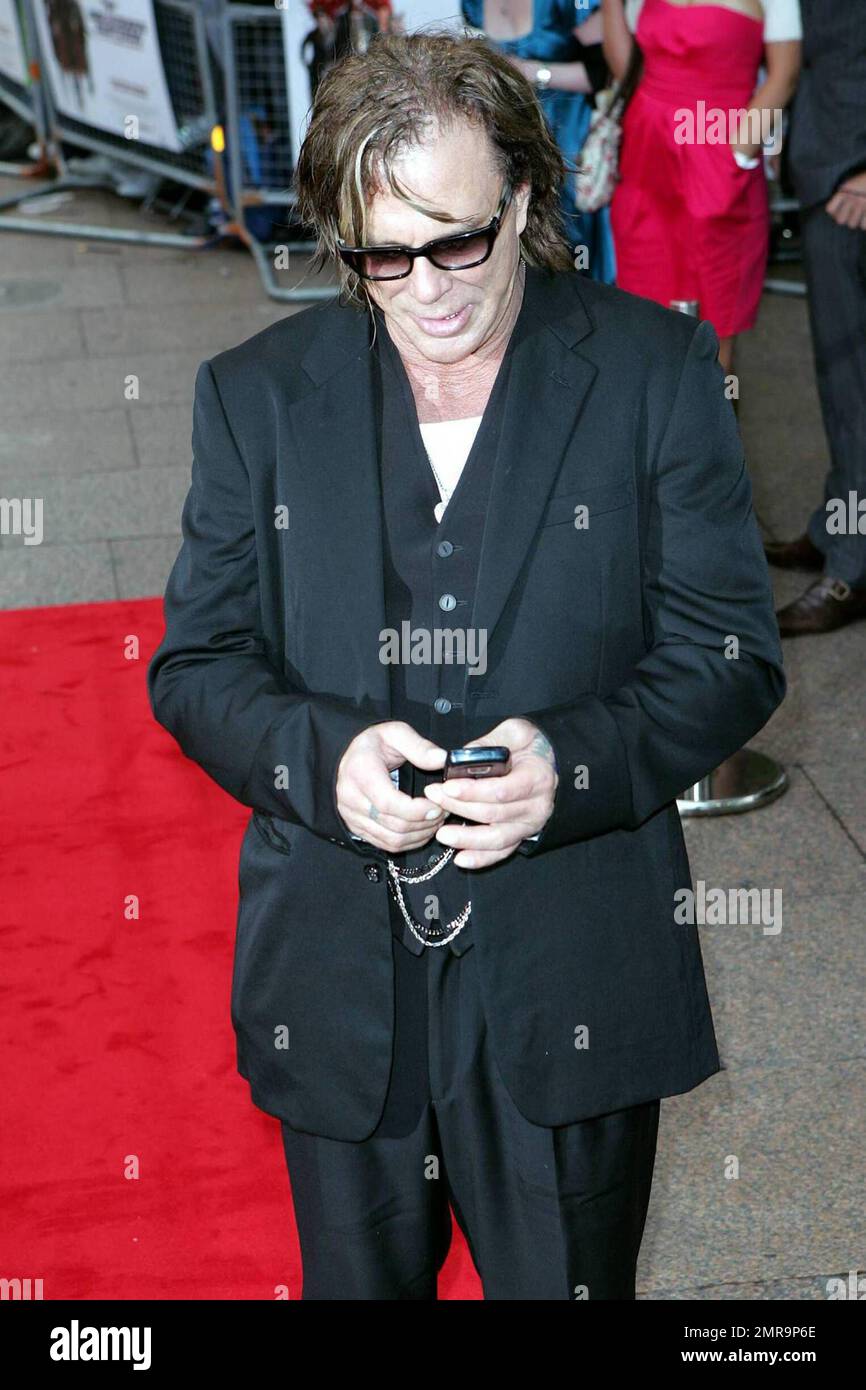 Mickey Rourke attends the UK Premiere of Quentin Tarantino 