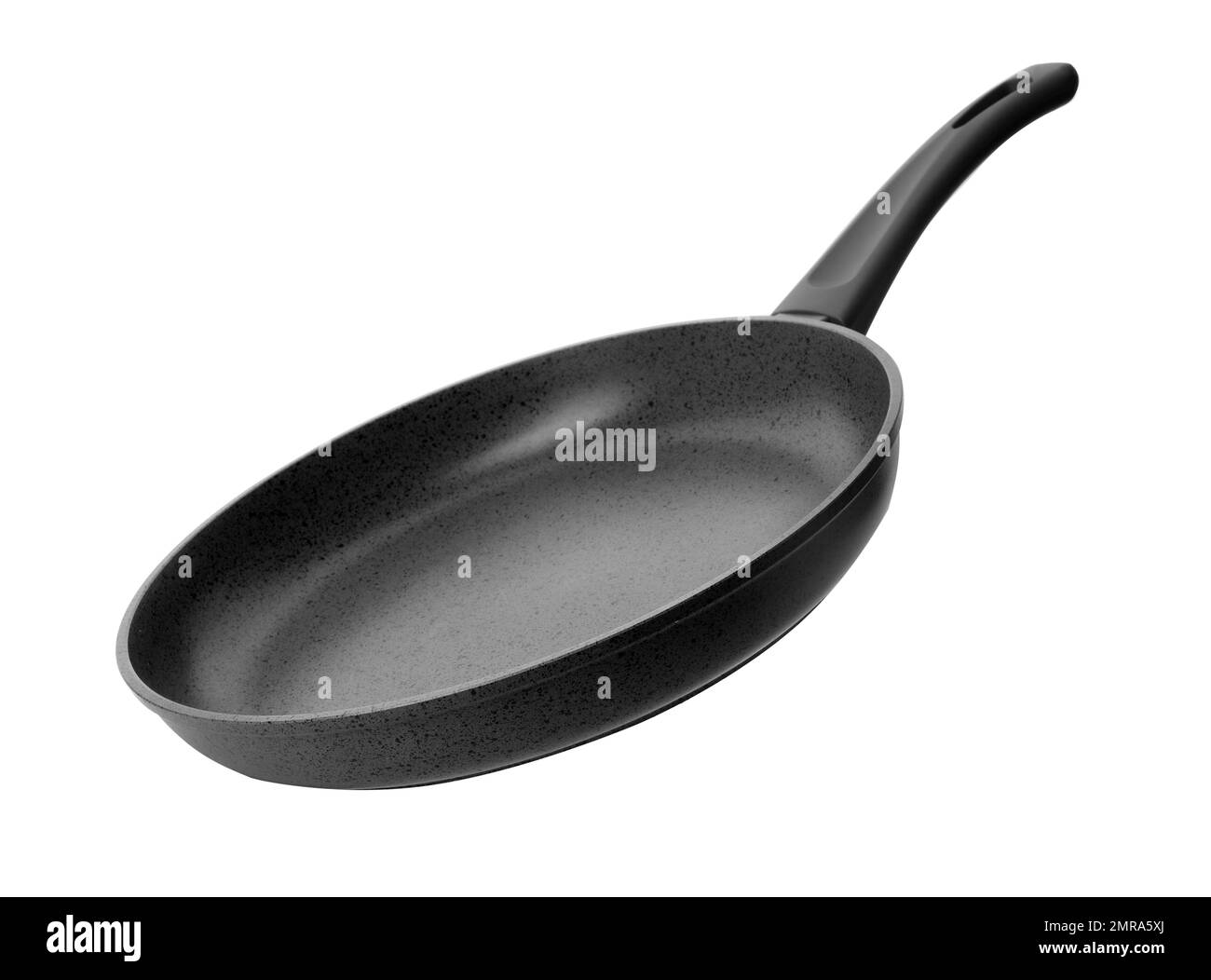 Empty modern frying pan isolated on white Stock Photo