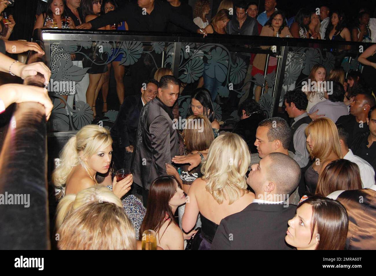 Exclusive!! Jennifer Lopez and Marc Anthony look the picture of love at Bank nightclub in Las Vegas.  The couple were surrounded by security as they chilled in the VIP area of the club.  Las Vegas, NV 10/10/08 All Stock Photo