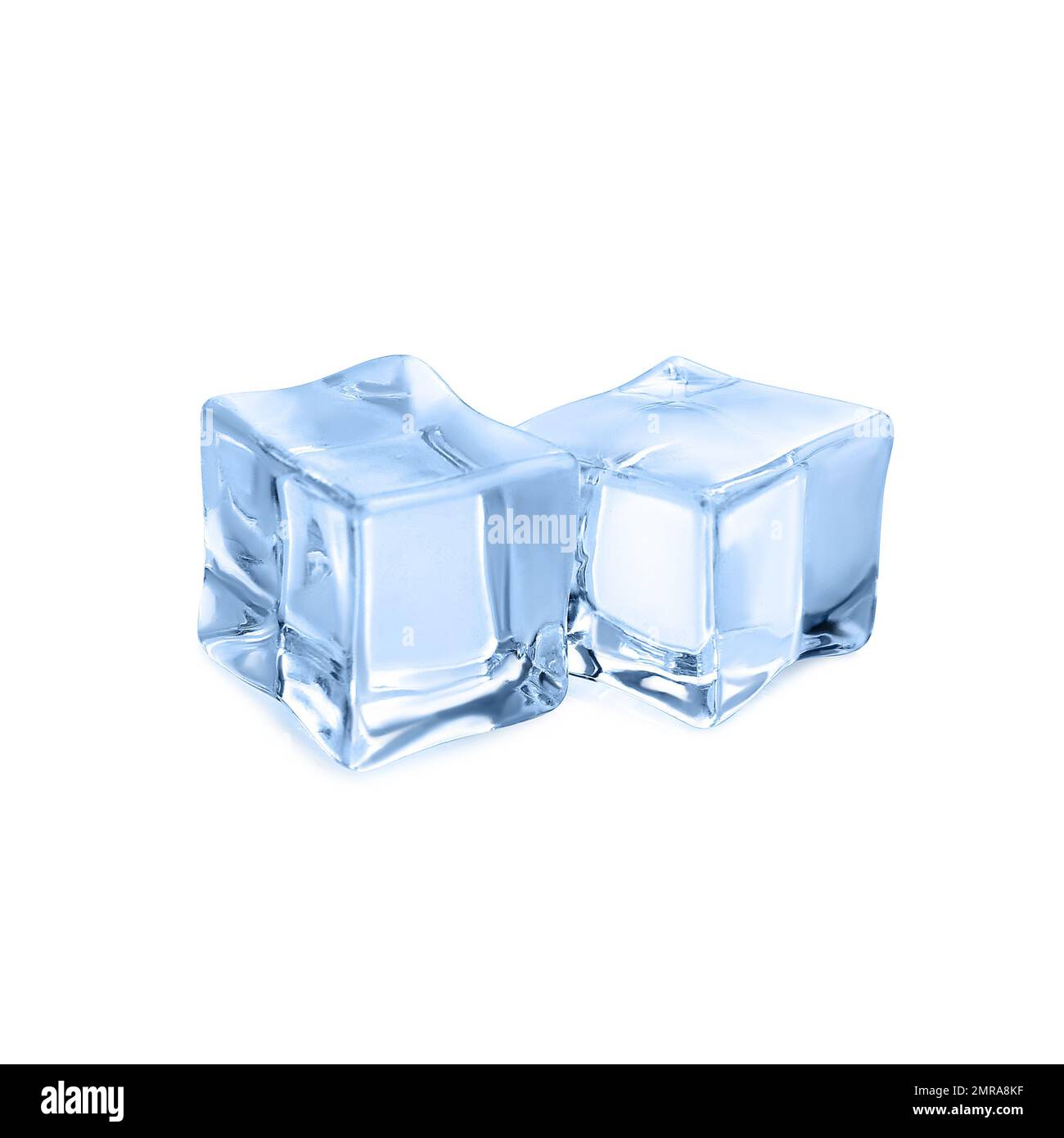 Crystal clear ice cubes isolated on white Stock Photo Alamy