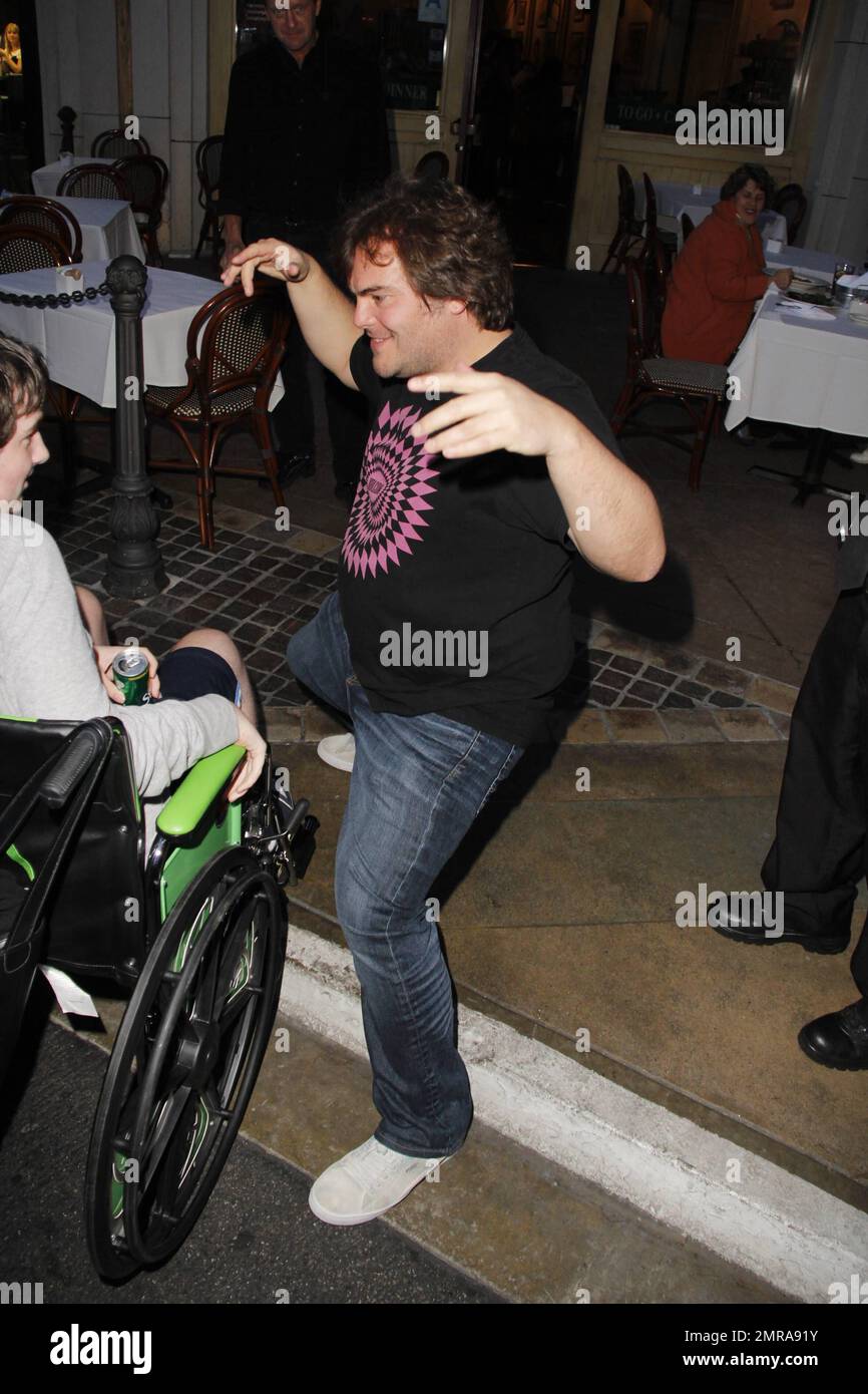 EXCLUSIVE!! Funny man Jack Black greets an Autistic fan in a