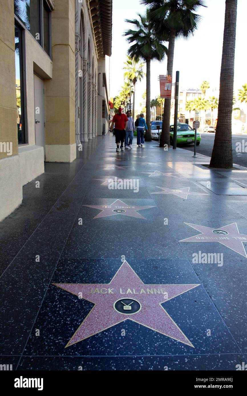 Fitness enthusiast Jack LaLanne's star on the Hollywood Walk of Fame ...