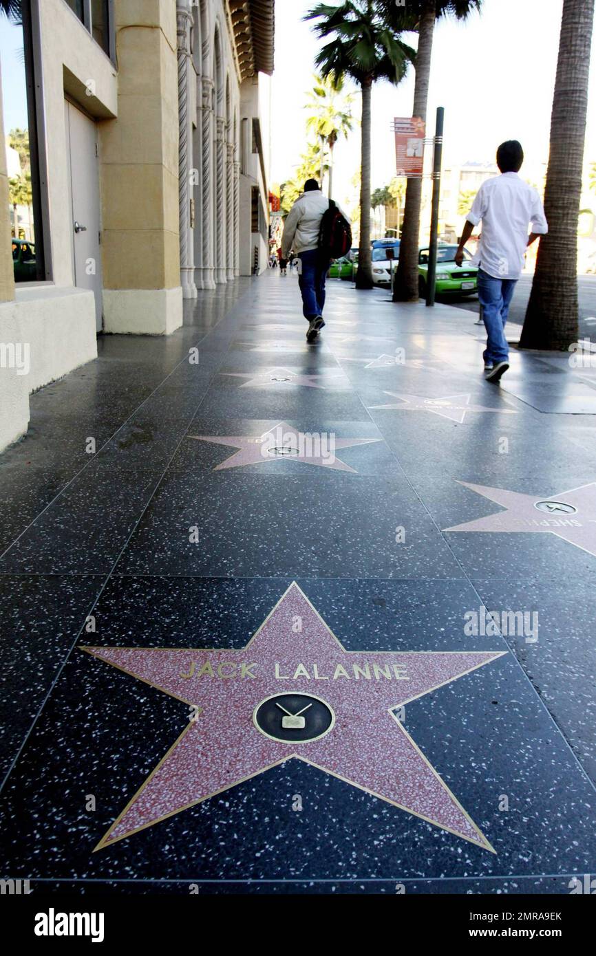 Fitness enthusiast Jack LaLanne's star on the Hollywood Walk of Fame ...