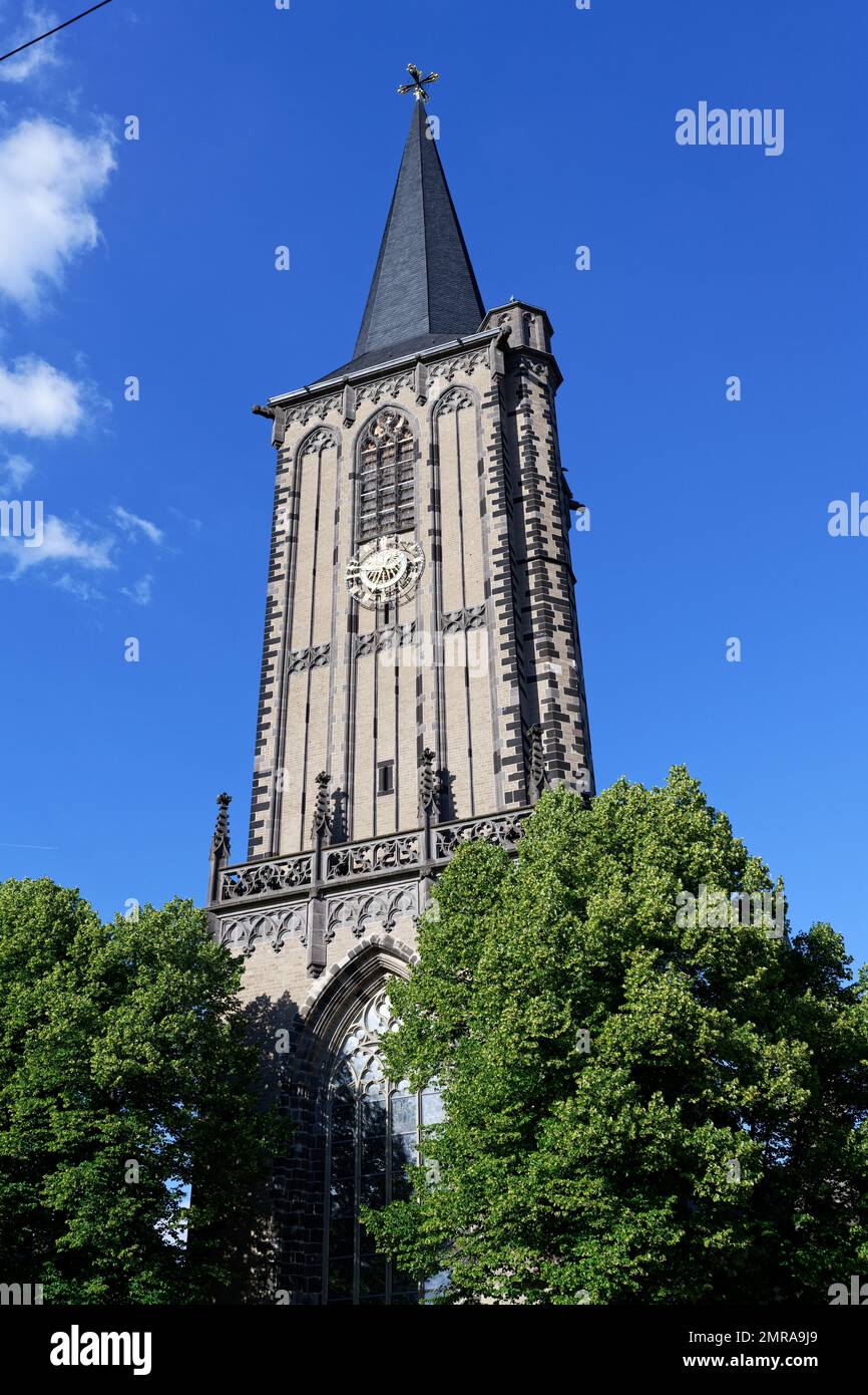 the romanesque basilica and catholic parish church of st. severin in the Südstadt district of cologne Stock Photo