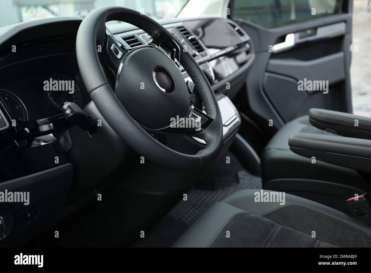 Clean interior of modern automobile. Car wash service Stock Photo - Alamy