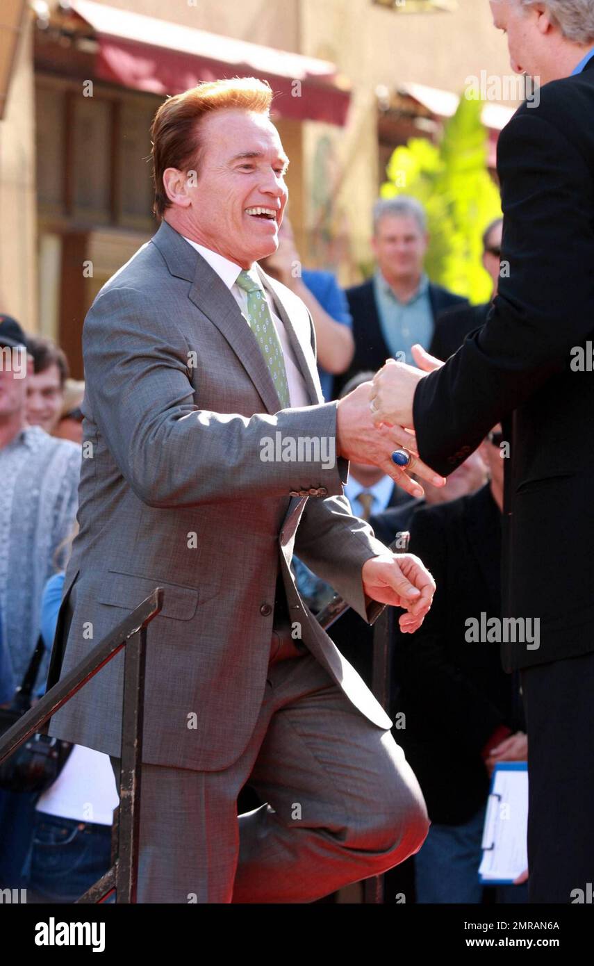 Governor Arnold Schwarzenegger at the unveiling ceremony of James ...