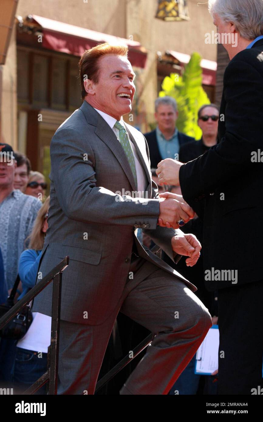 Governor Arnold Schwarzenegger at the unveiling ceremony of James ...