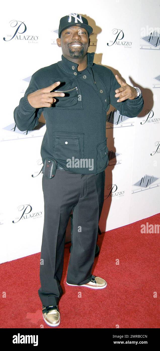 Hassan Johnson arrives at the grand opening of Jay-Z’s 40/40 Club in