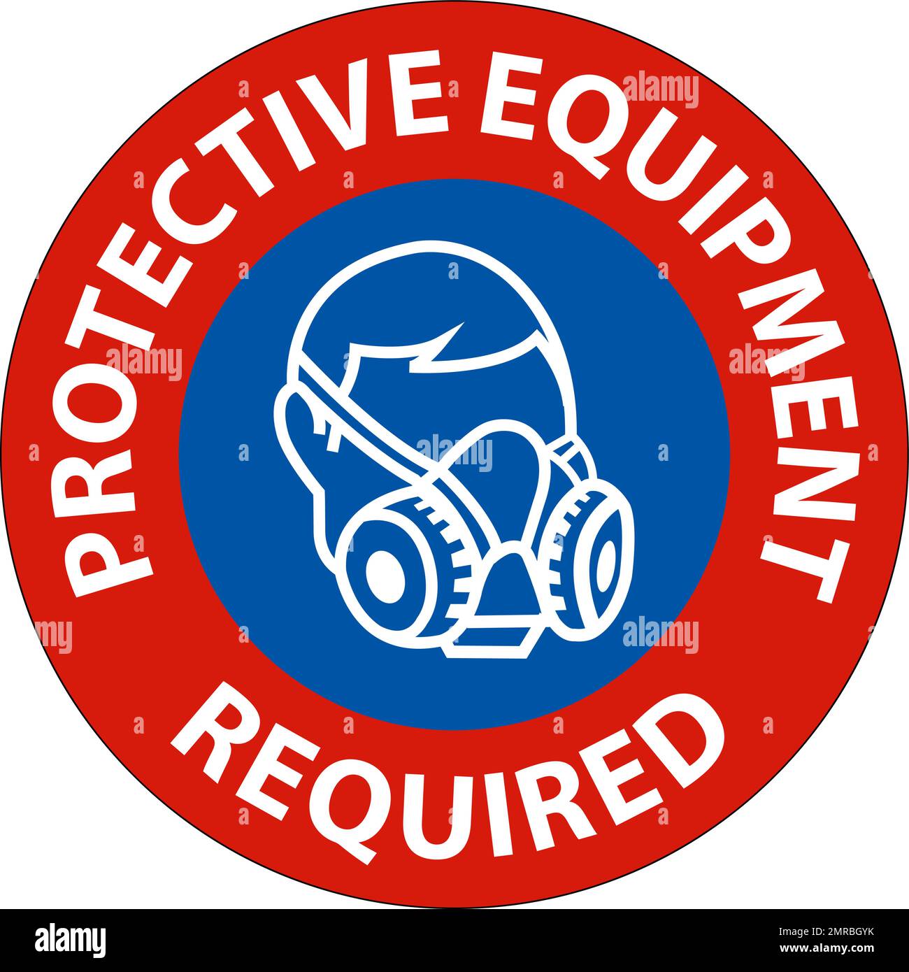 Floor Sign, Protective Equipment Required Stock Vector Image & Art Alamy