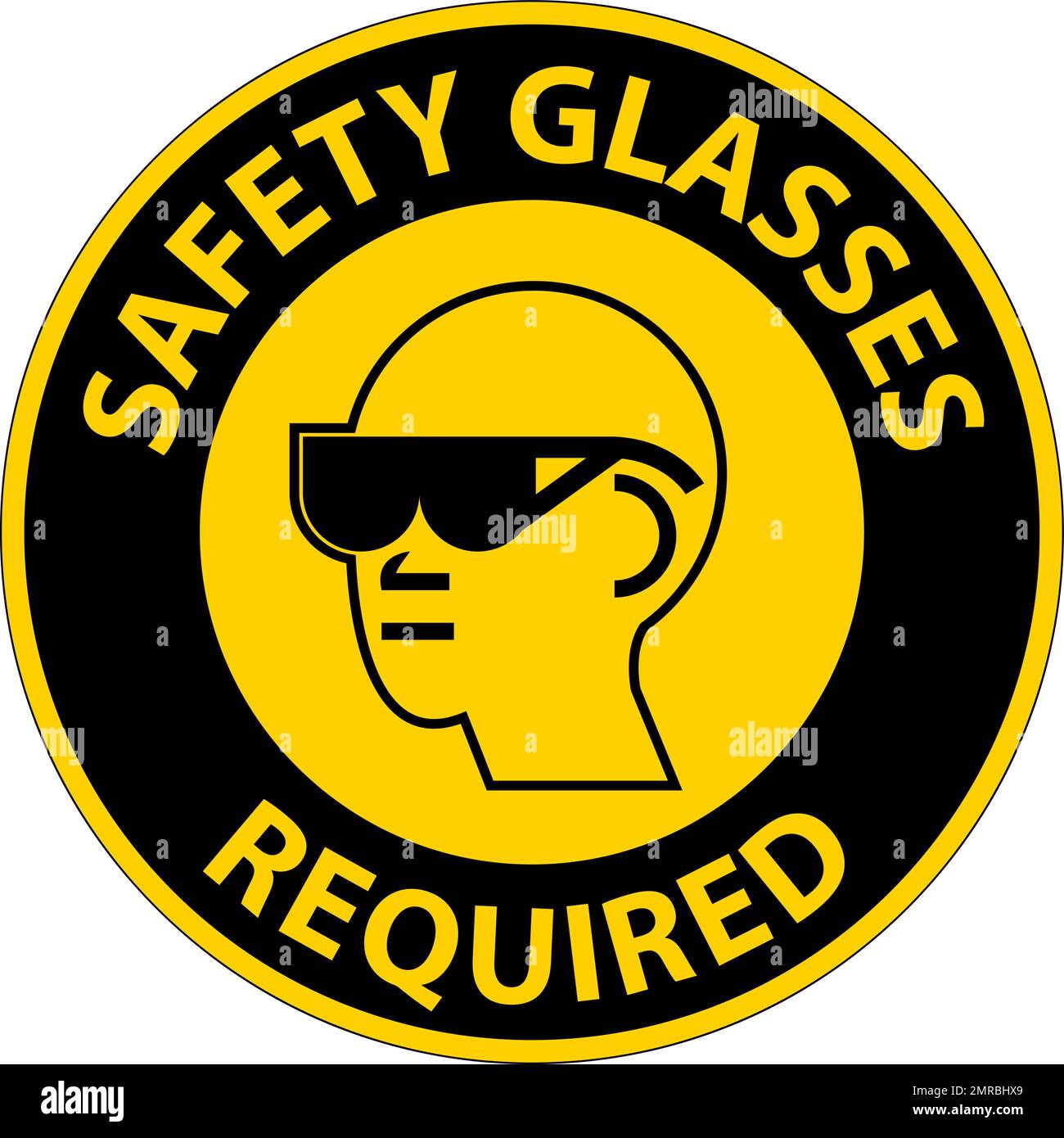 Floor Sign, Safety Glasses Required Stock Vector Image & Art Alamy