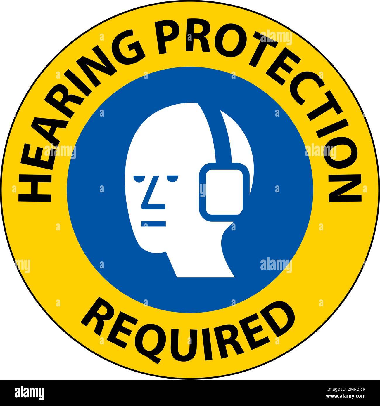 Label Floor Sign, Hearing Protection Required Stock Vector Image & Art