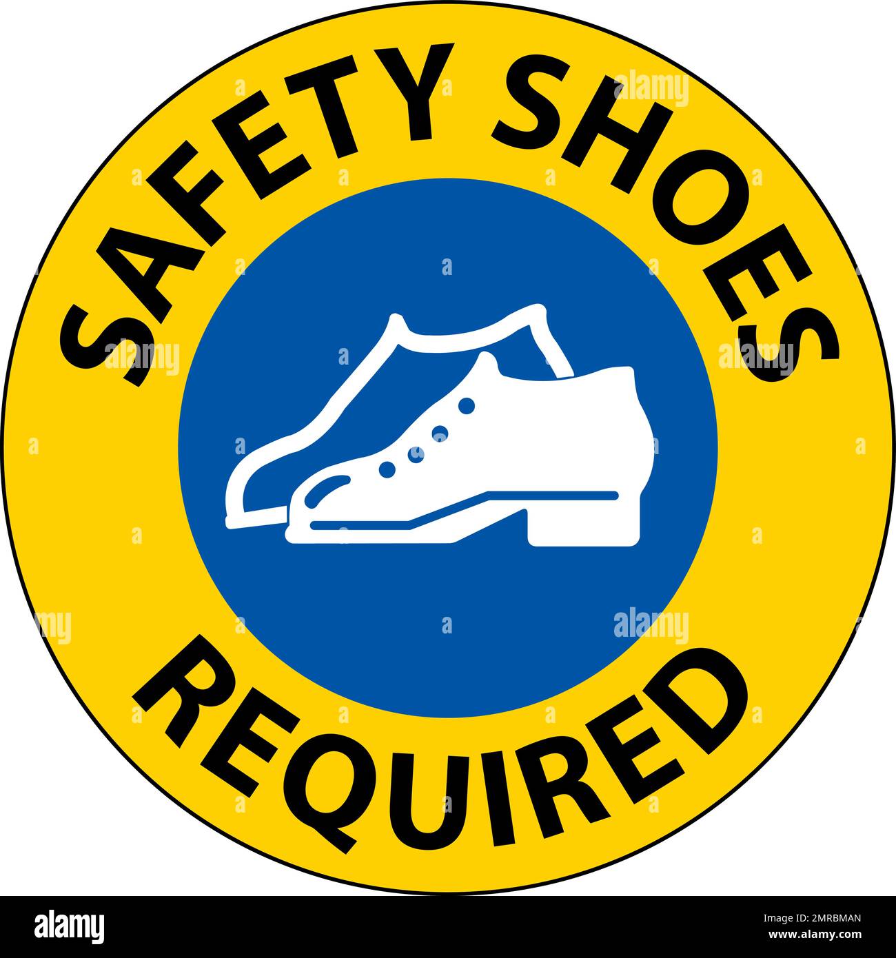 Label Floor Sign, Safety Shoes Required Stock Vector Image & Art Alamy
