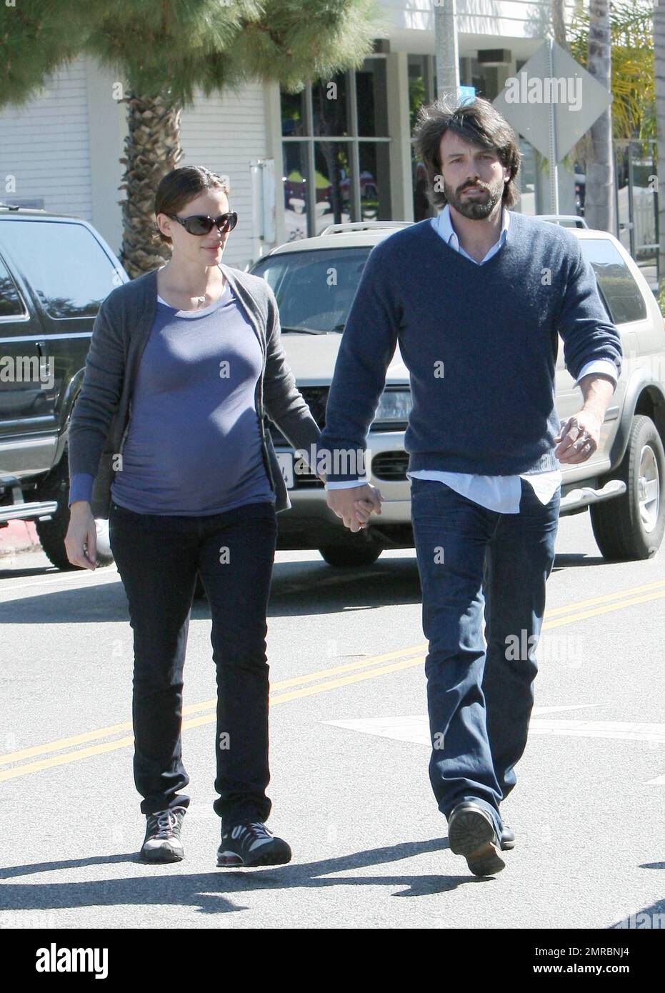 Jennifer Garner with growing baby bump and husband Ben Affleck were