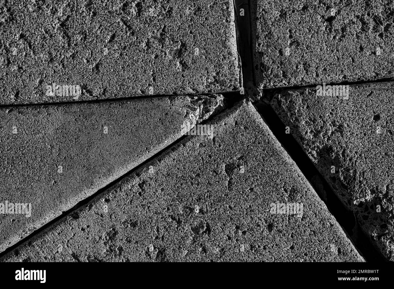 Pattern in a Concrete Walkway Stock Photo