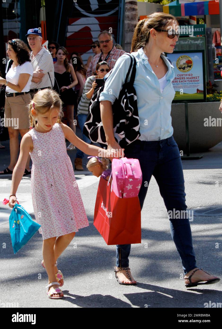 Actress Jennifer Garner gets in a day of shopping at The Grove with