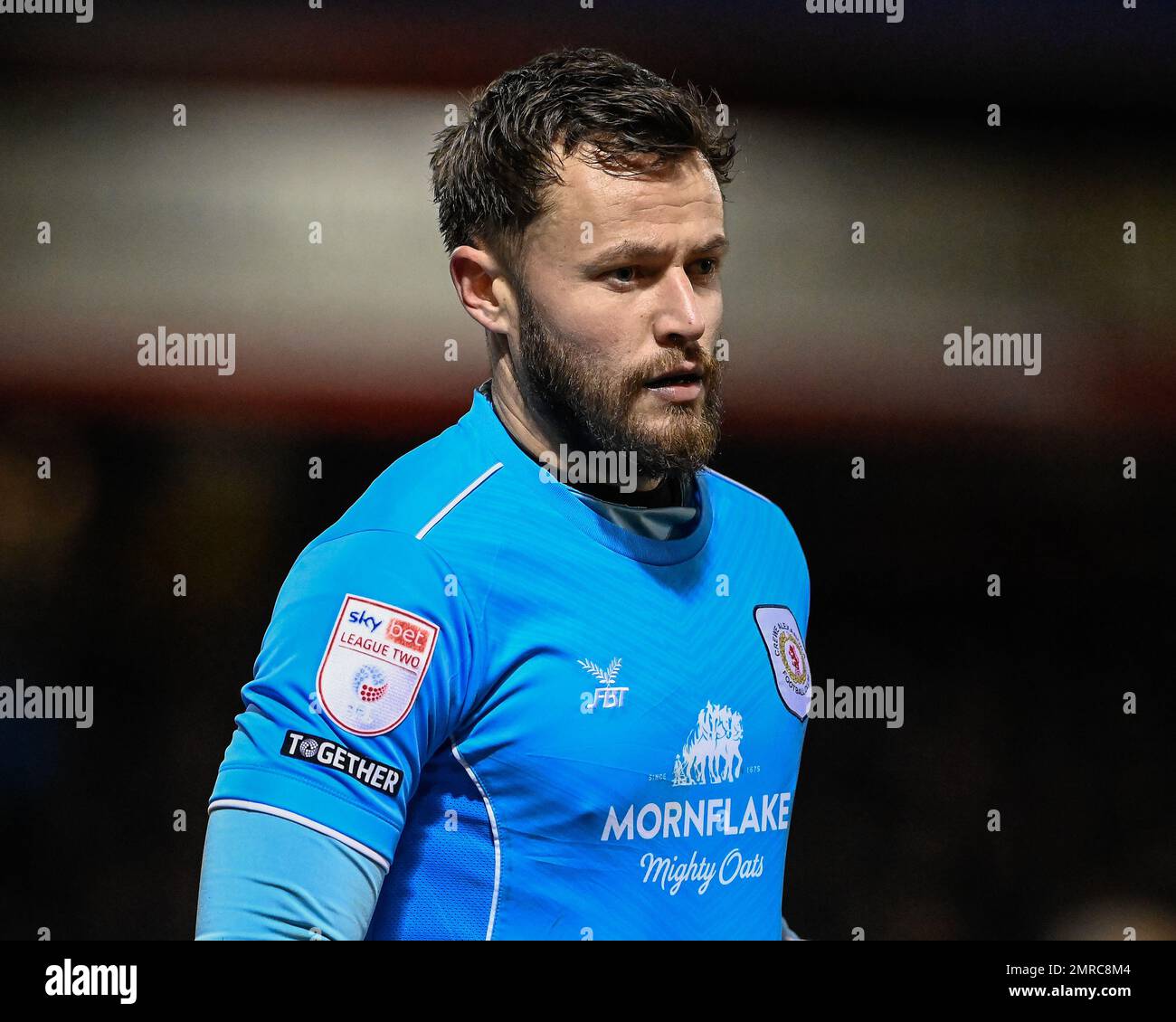 Dave Richards #1 of Crewe Alexandra during the Sky Bet League 2 match Crewe Alexandra vs Stockport County at Alexandra Stadium, Crewe, United Kingdom, 31st January 2023  (Photo by Ben Roberts/News Images) in Crewe, United Kingdom on 1/31/2023. (Photo by Ben Roberts/News Images/Sipa USA) Stock Photo