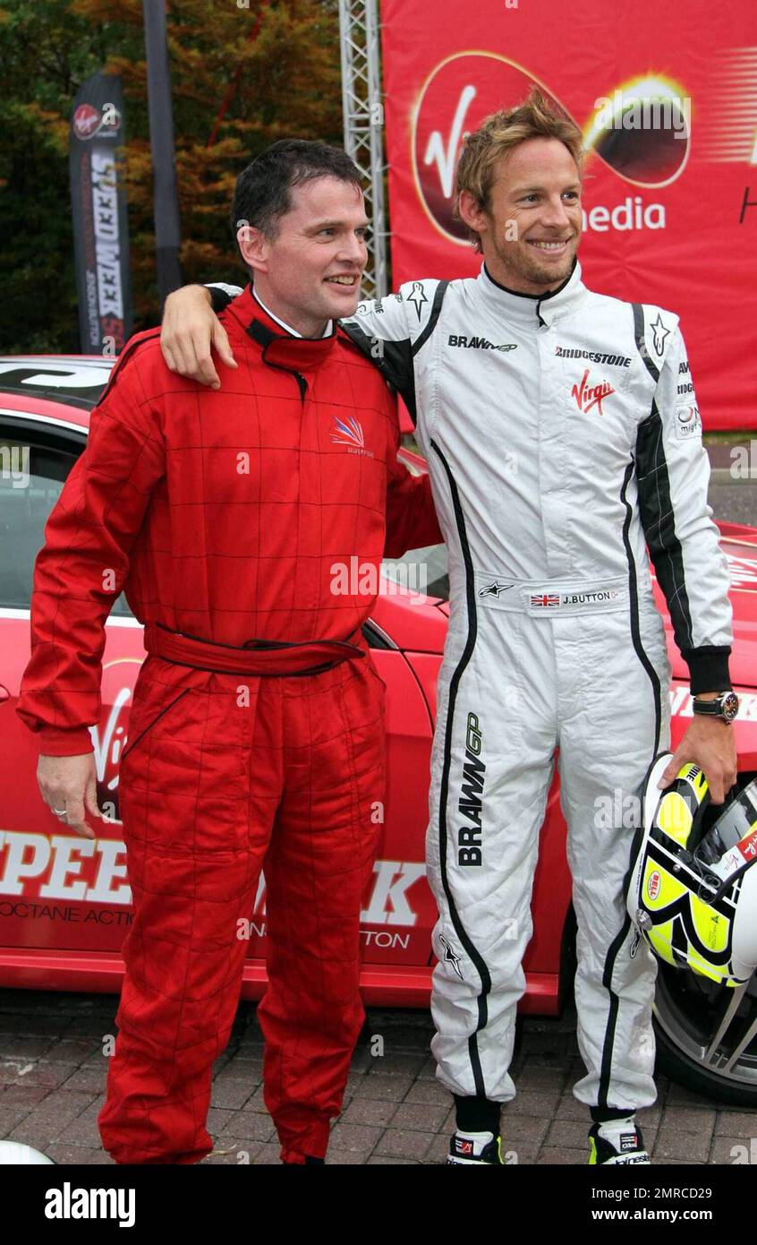 Jenson Button, fresh off his Formula One victory, made an appearance at ...