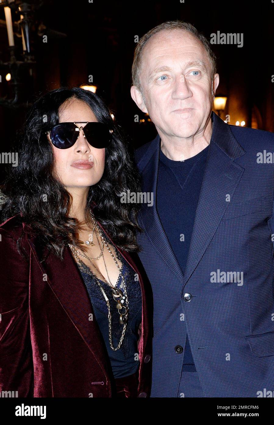 Kering CEO Francois-Henri Pinault poses with his wife actress Salma ...