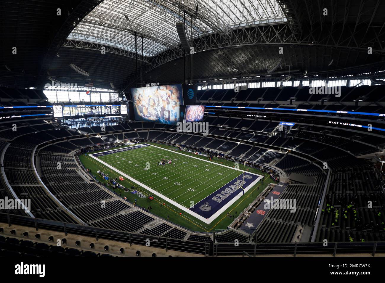A general, overall, view, of AT&T Stadium is shown before an NFL ...