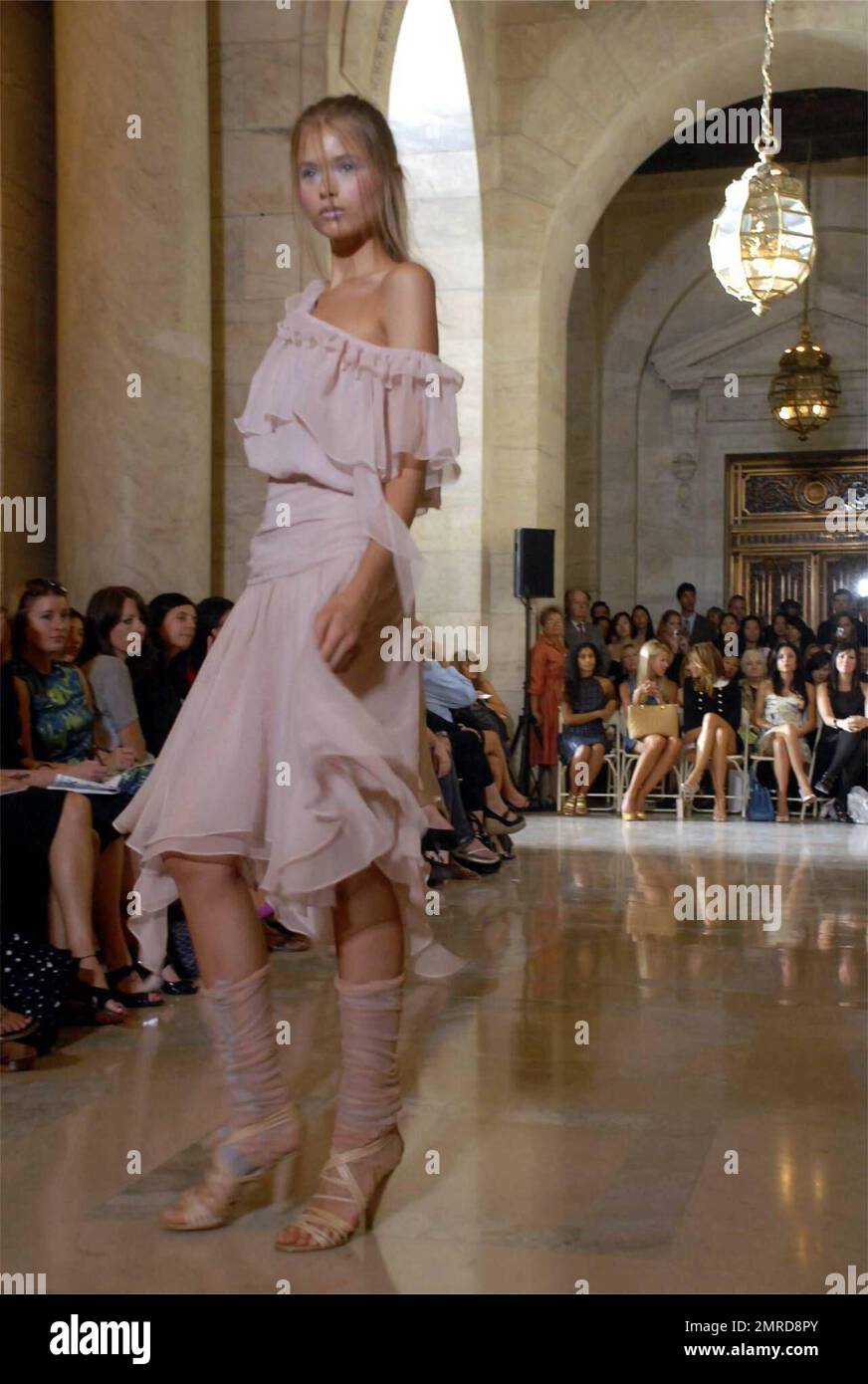 Models walk the runway wearing Jill Stuart's new line at her show