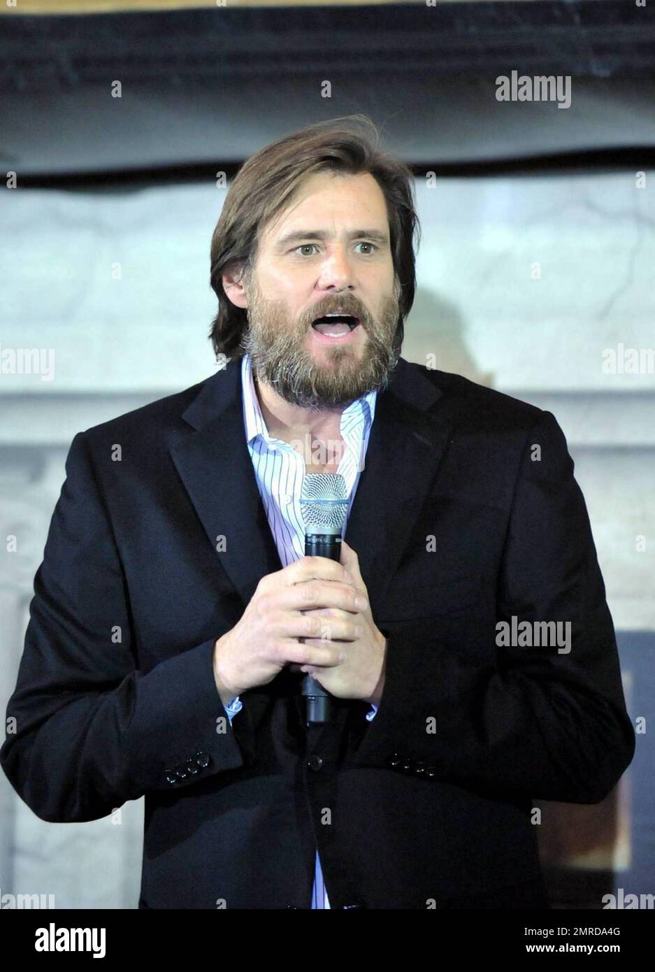 Jim Carrey promotes his new film, Disney's "A Christmas Carol" at Grand