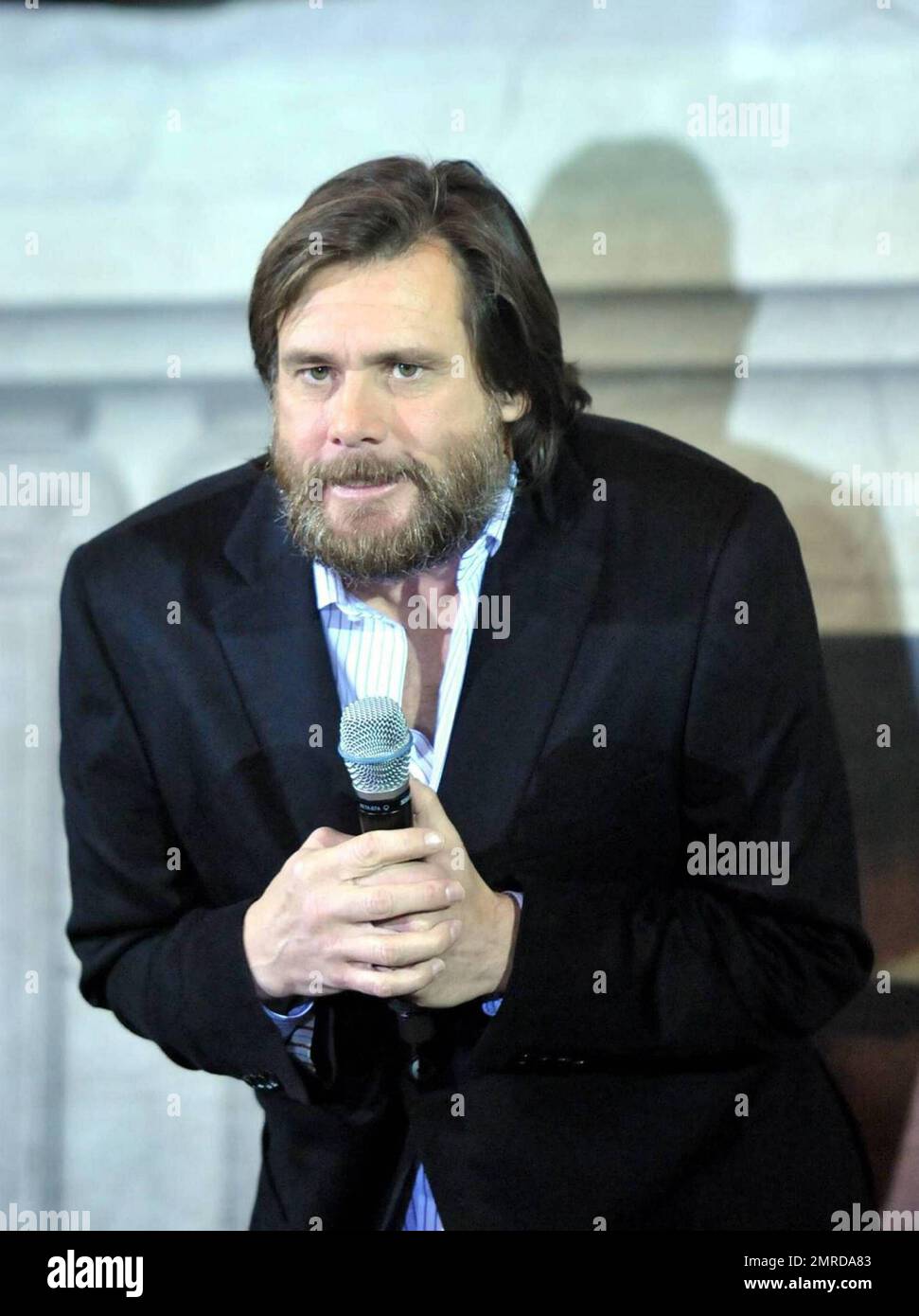Jim Carrey promotes his new film, Disney's "A Christmas Carol" at Grand
