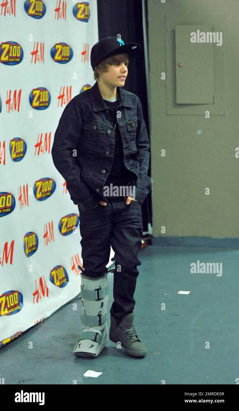 Singer Justin Bieber at the Z100 Jingle Ball in New York