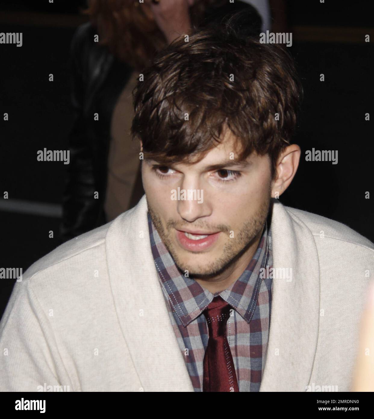 Ashton Kutcher at the Los Angeles Premiere of "Jobs" held at the Regal ...