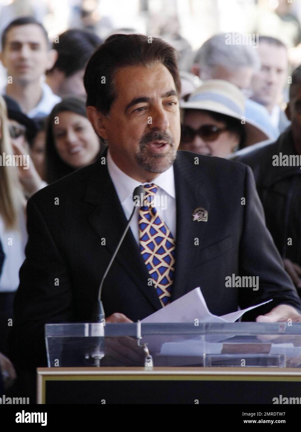 Actor Joe Montegna receives his star on the Hollywood Walk of Fame during a ceremony in Hollywood. Montegna was joined by friends and family that included Andy Garcia, "The Event" star Clifton Collins, Jr and "Criminal Minds" co-stars Shemar Moore, A.J. Cook, Rachel Nichols and Kirsten Vangsness, among others. Los Angeles, CA. 4/29/11. Stock Photo