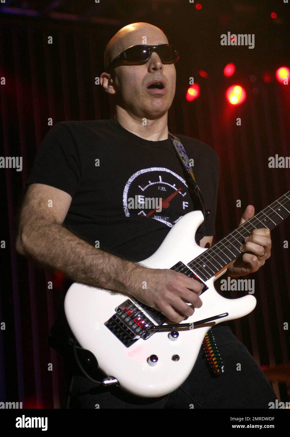 Joe Satriani performs in concert at the Pompano Beach Amphitheatre