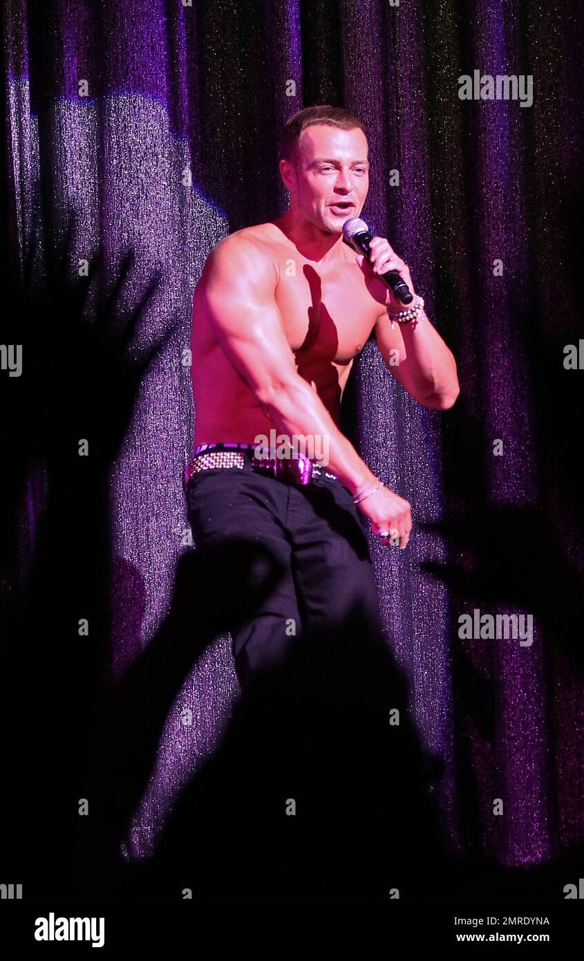 Chippendales introduces its newest guest host Joey Lawrence at the Chippendales Theater inside the Rio All-Suites Hotel & Casino in Las Vegas, NV. 8th June 2012. Stock Photo