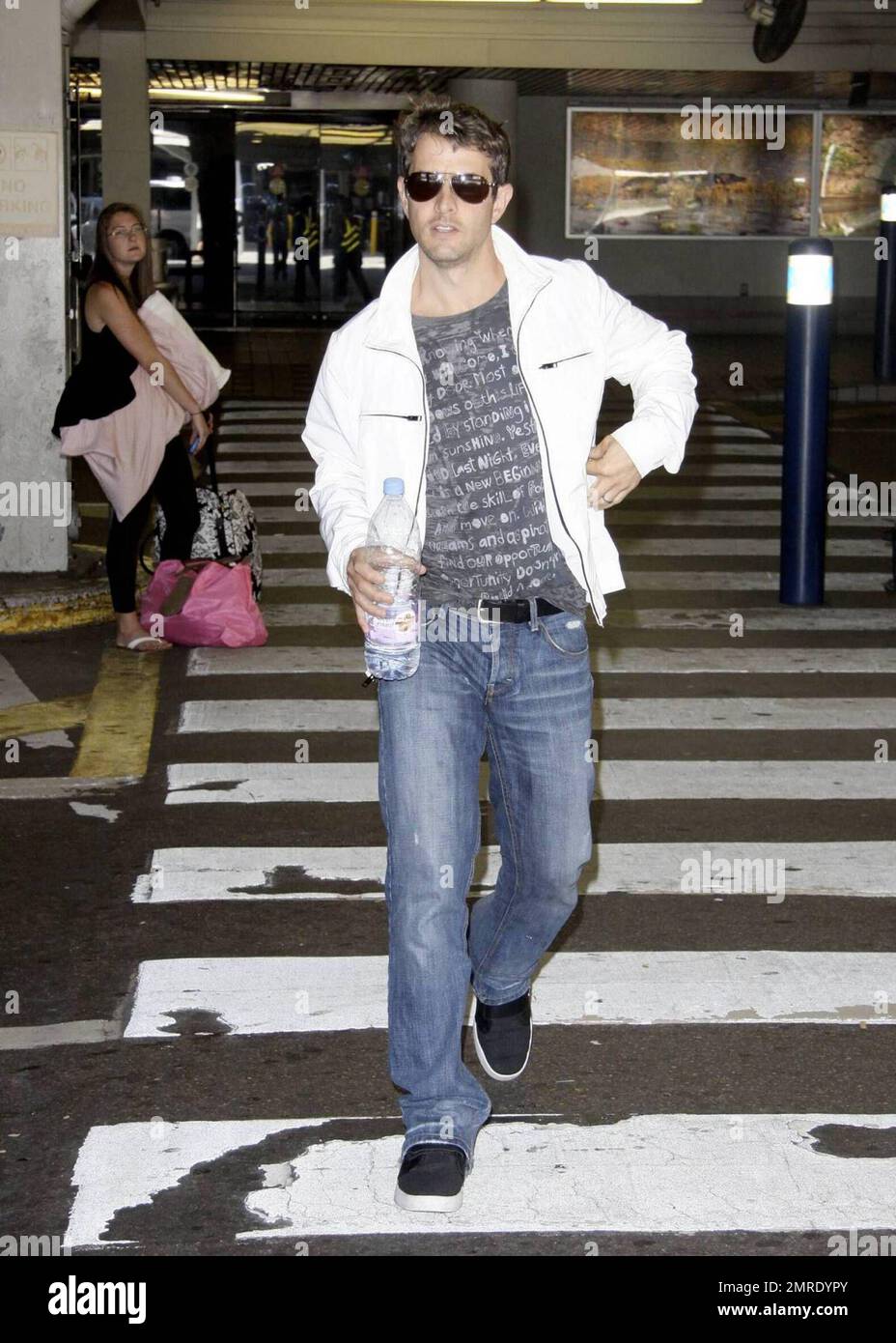 Exclusive!! Joey McIntyre of the boy band New Kids on the Block arrives