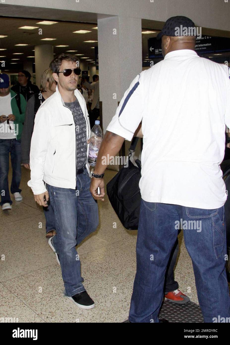 Exclusive!! Joey McIntyre of the boy band New Kids on the Block arrives