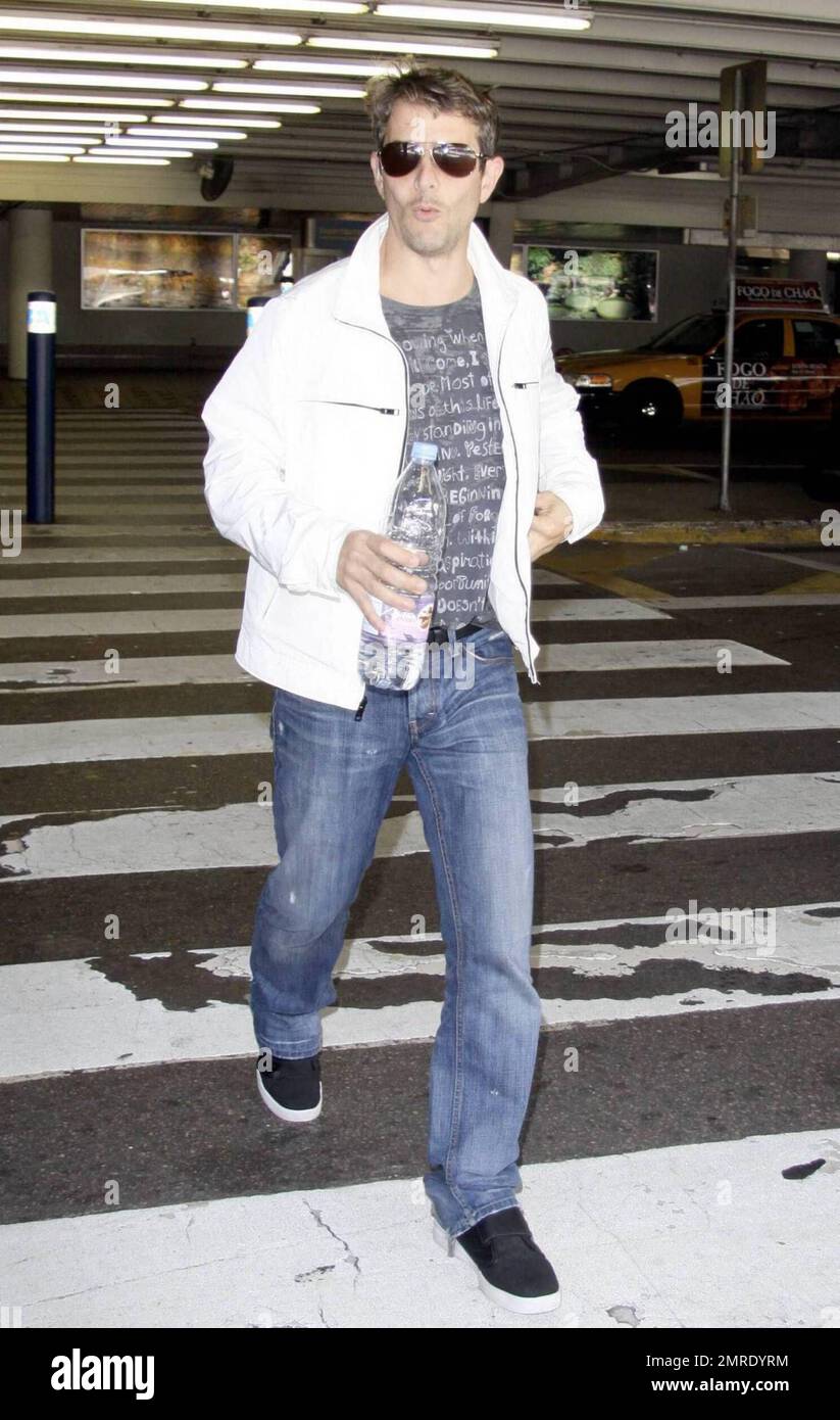 Exclusive!! Joey McIntyre of the boy band New Kids on the Block arrives