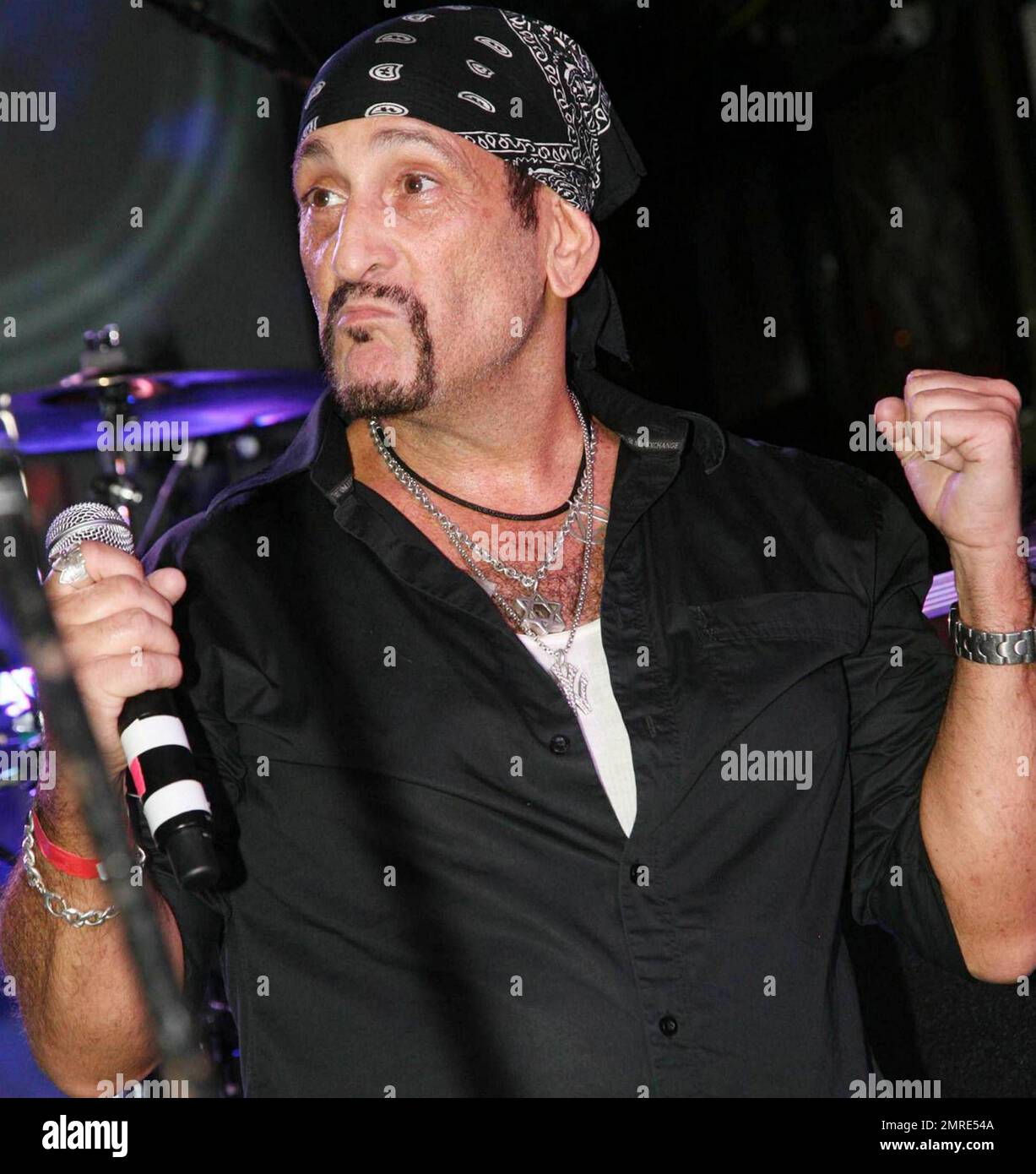 Carmine Appice performs at the John Varvatos 10th Anniversary Party held at at John Varvatos 315 Bowery Boutique, once the iconic rock club CBGB. New York, NY. 09/11/10. Stock Photo