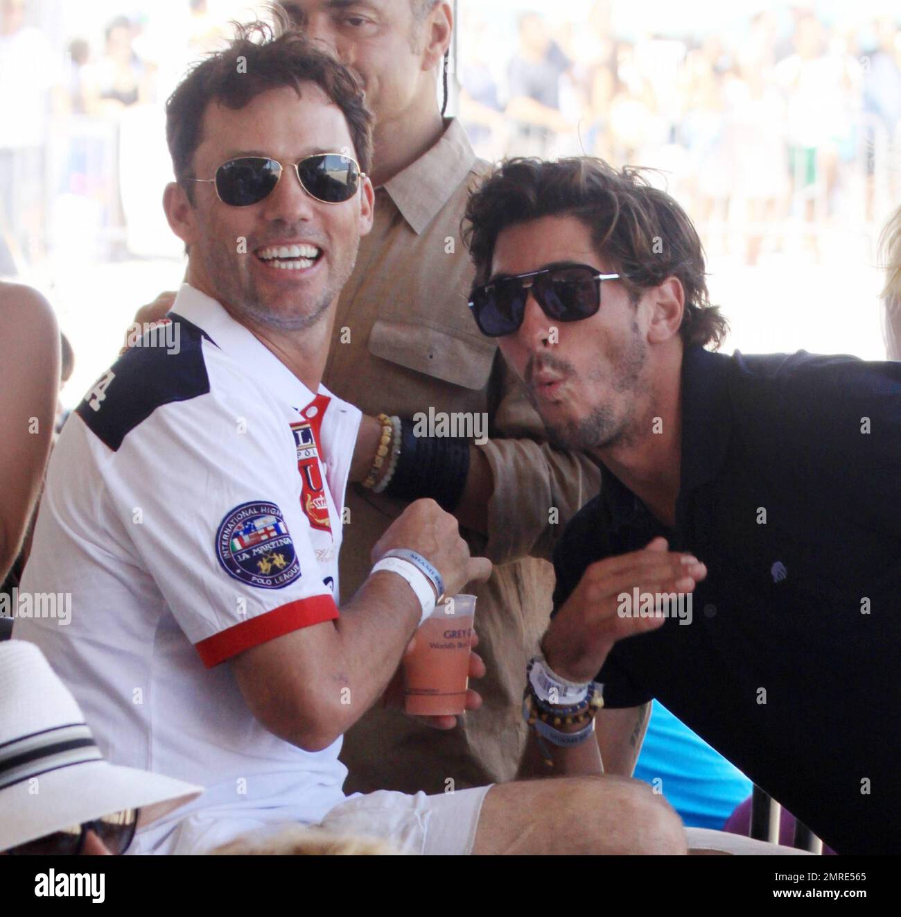 Polo players Jeffrey Donovan and Nic Roldan are photographed at the AMG ...
