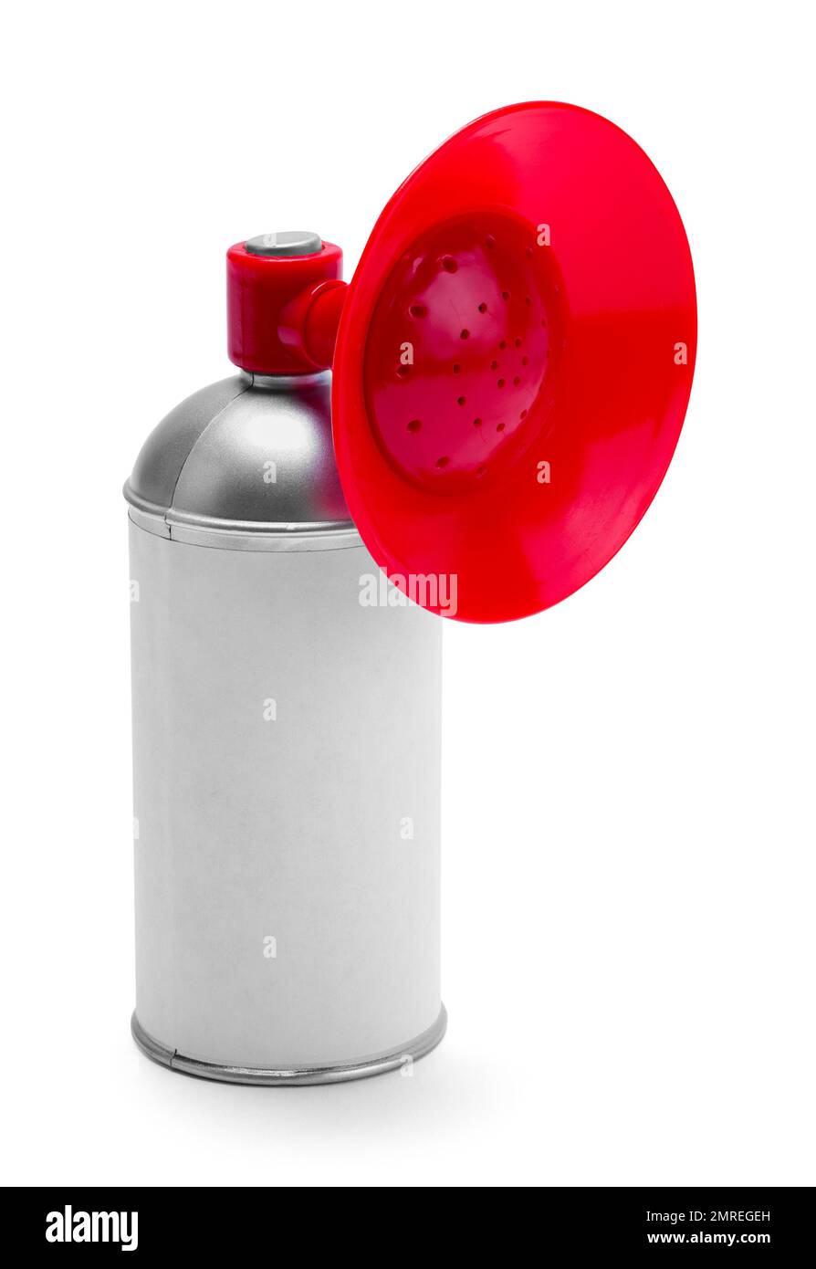 Air Horn Can Cut Out on White. Stock Photo