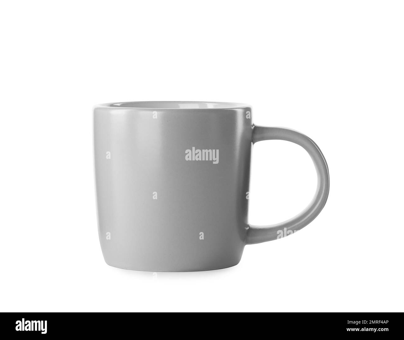 Beautiful light grey cup isolated on white Stock Photo Alamy
