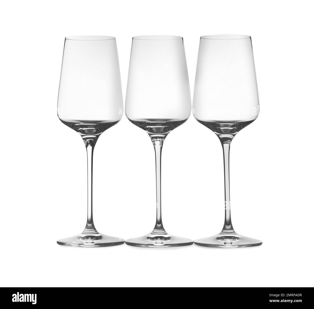 Set of wine glasses isolated on white Stock Photo Alamy