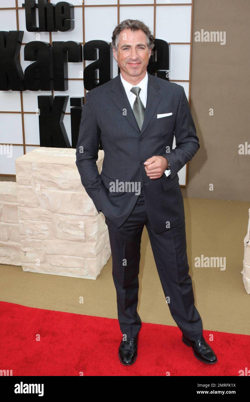 Harry Van Gorkum walks the red carpet at the premiere of "The Karate