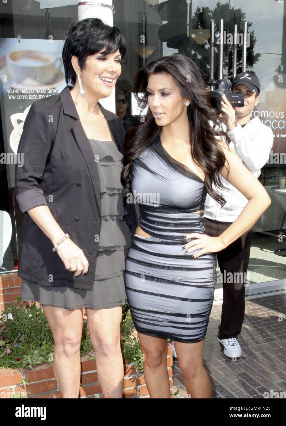 Kim Kardashian is accompanied by her mom, Kris Jenner, as she launches