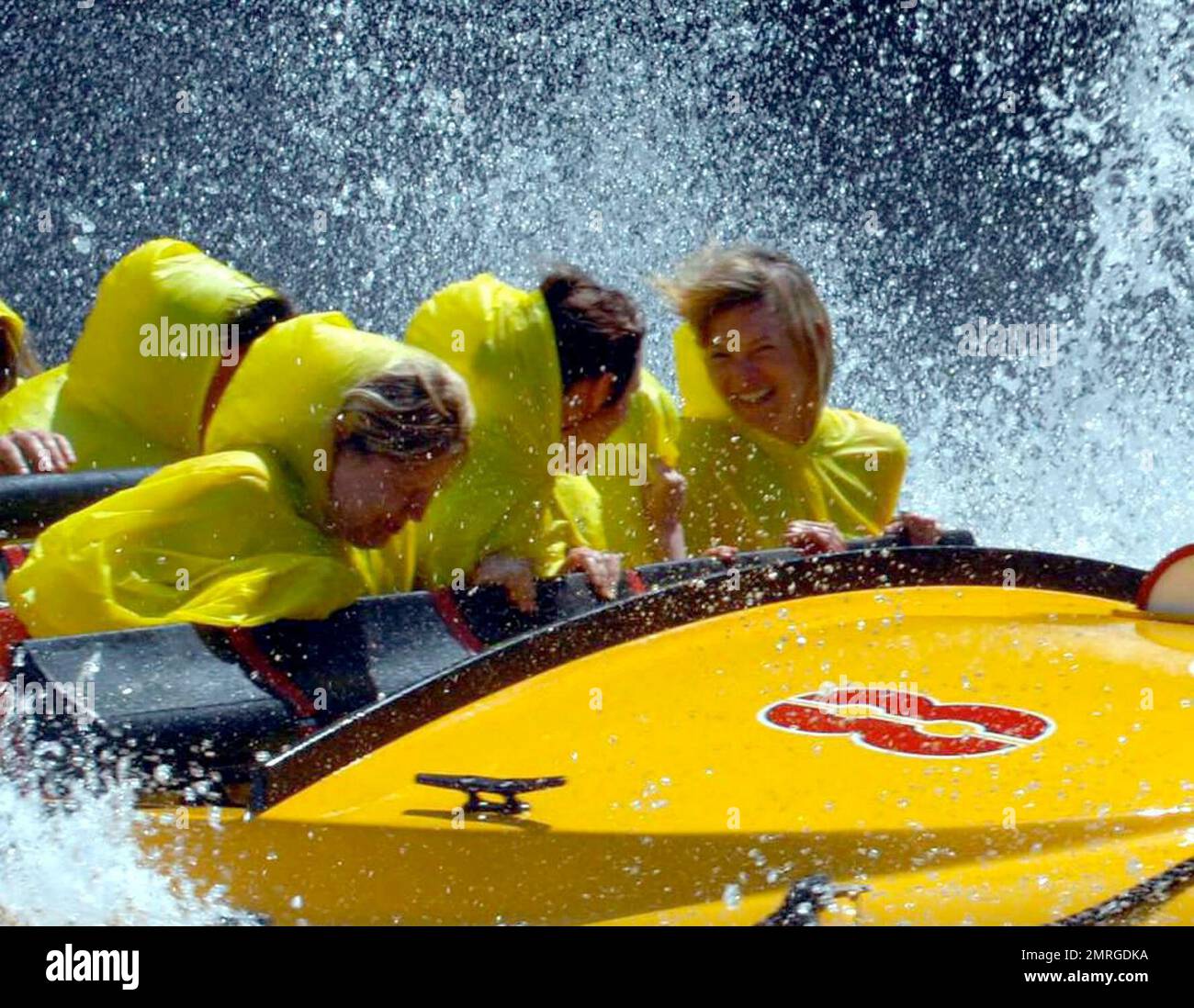 Kate Moss splashes down on "Jurassic Park the Ride" at Universal