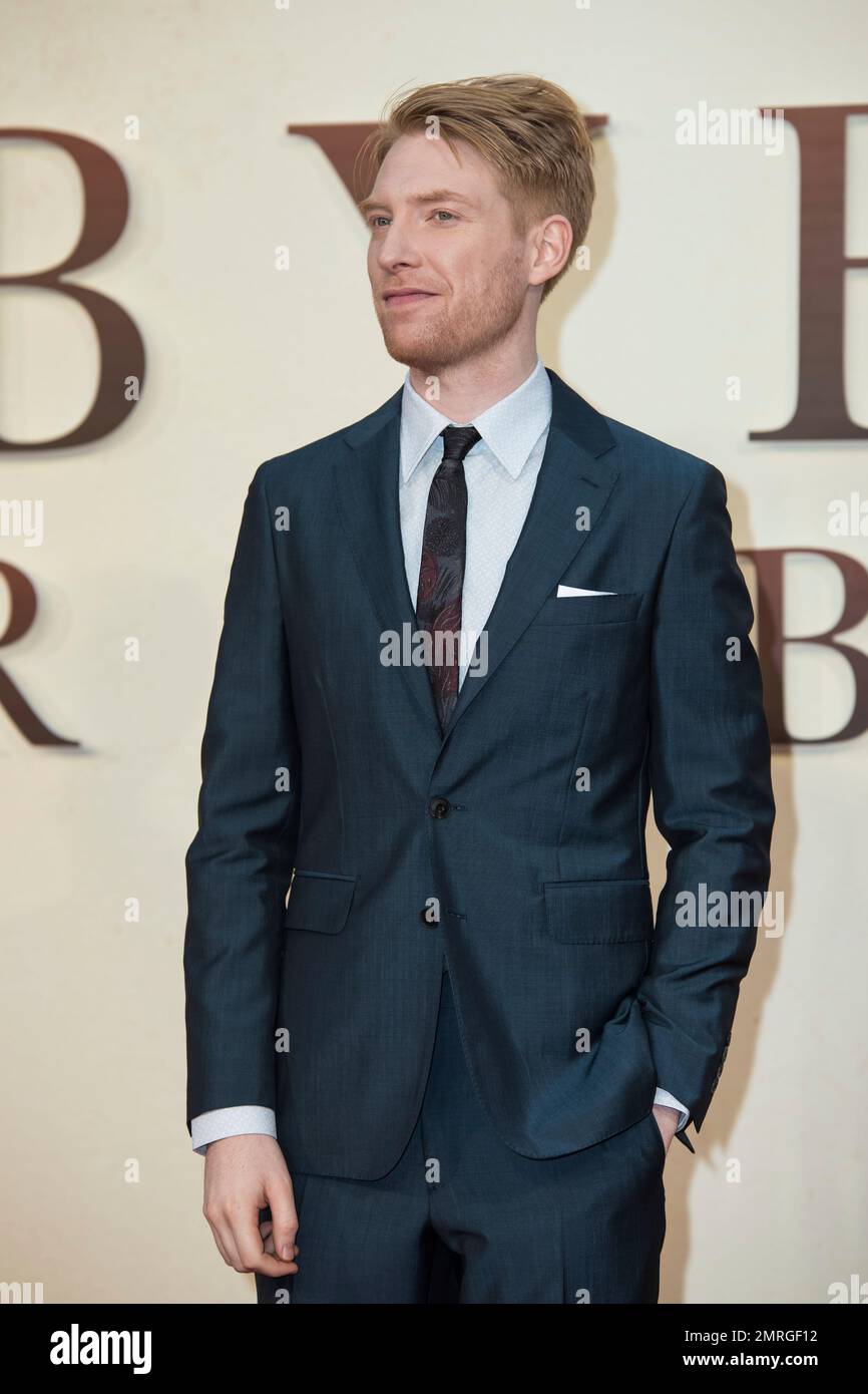 Domhnall Gleeson poses for photographers upon arrival at the World ...