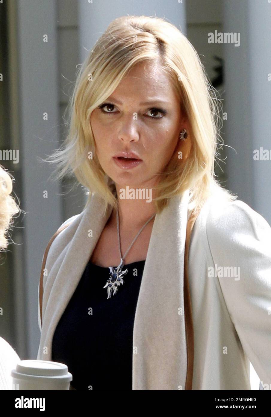 Actress Katherine Heigl was seen leaving her Los Feliz home with her