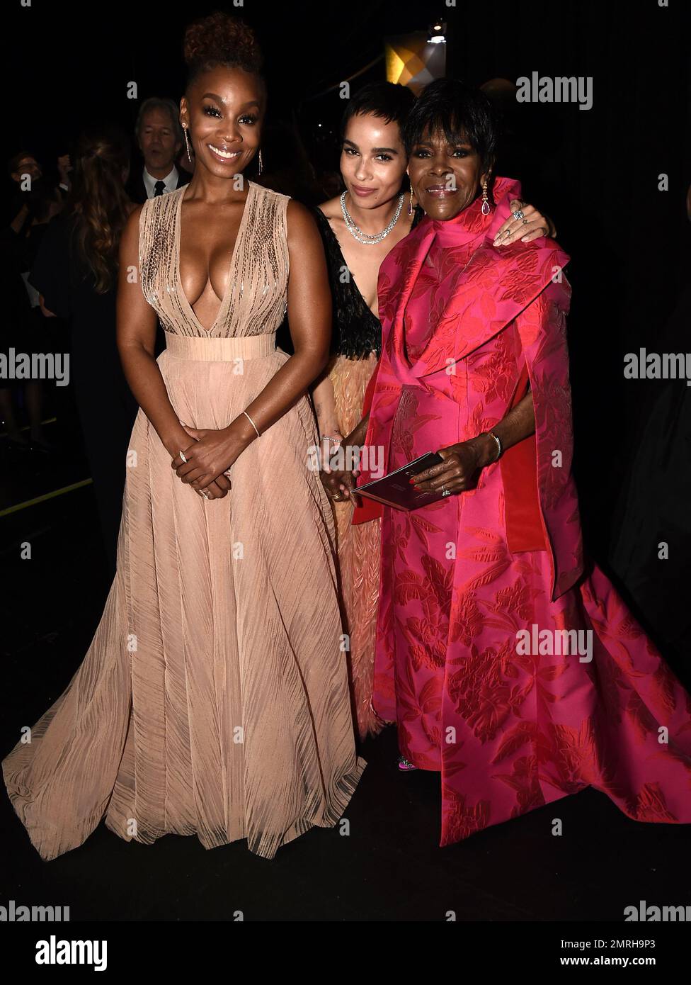 Anika Noni Rose, from left, Zoe Kravitz, and Cicely Tyson pose