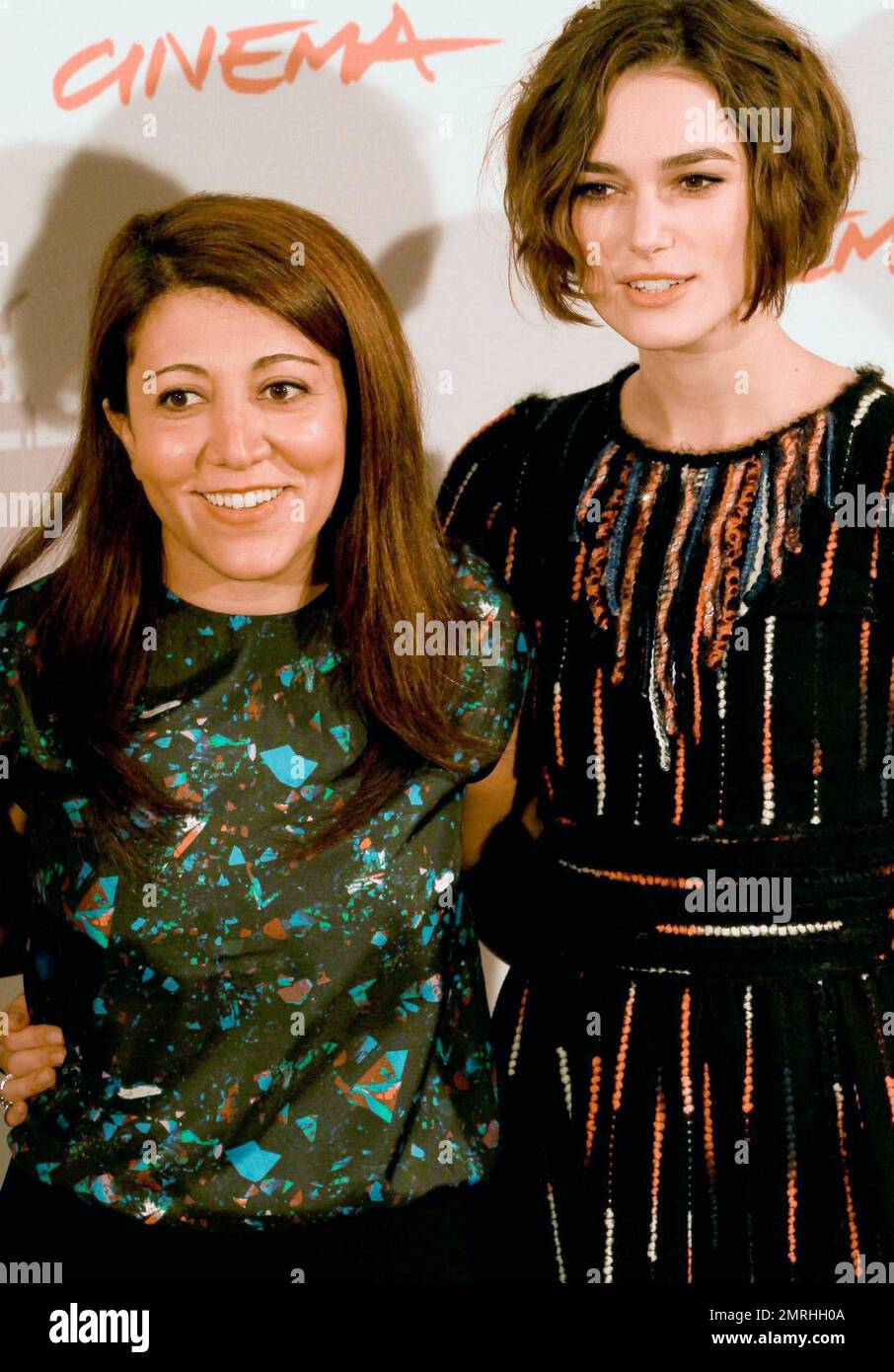 Keira Knightley and director Massy Tadjedin at the photo call for Last  Night during the 5th International Rome Film Festival before attending the  red carpet premiere which was interrupted by a protest