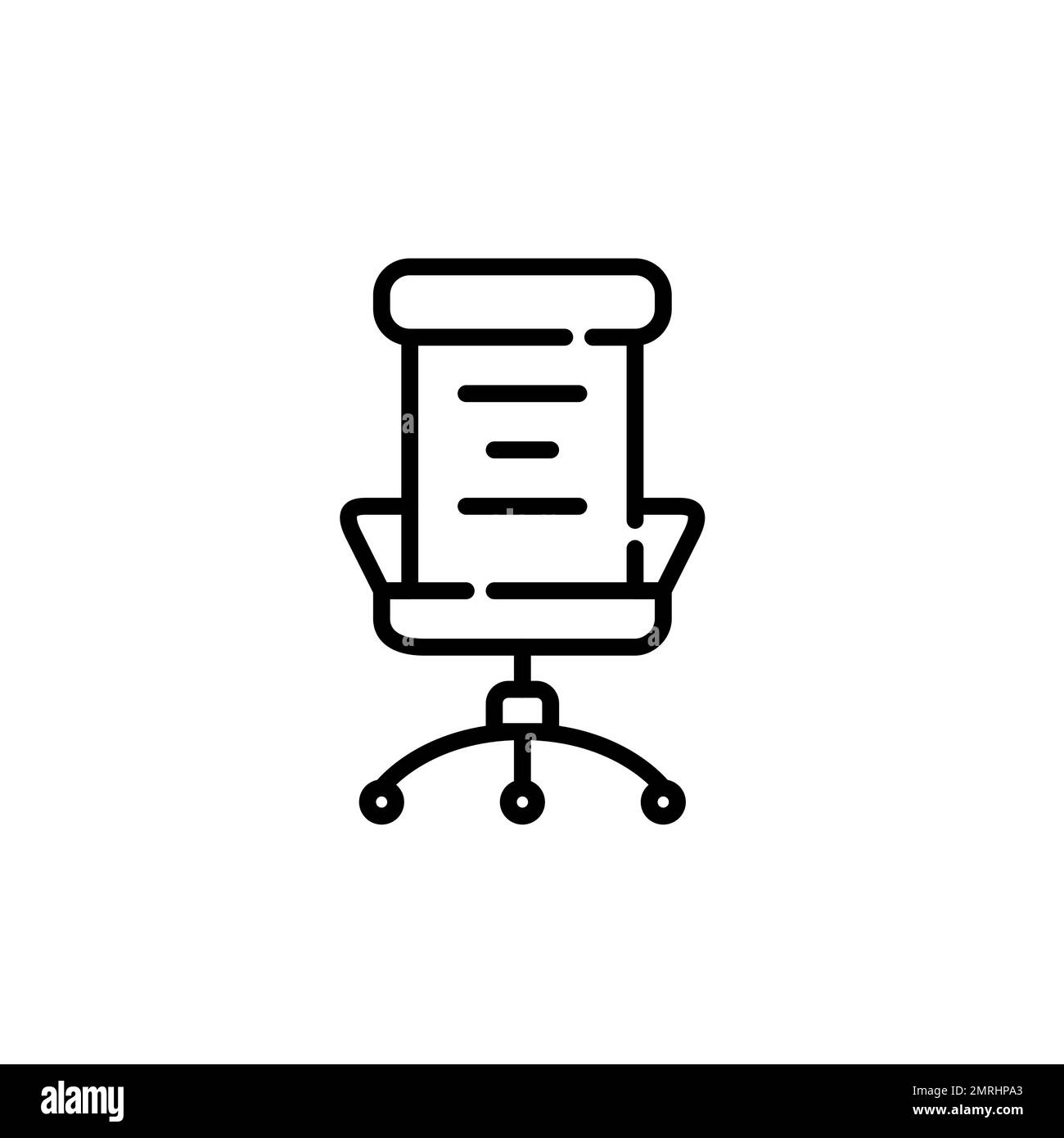 Swivel office chair. Pixel perfect, editable stroke icon Stock Vector